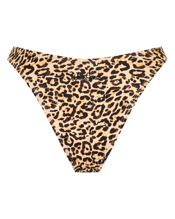 Bondi Brazilian Bikini Bottoms - Leopard - White Sands