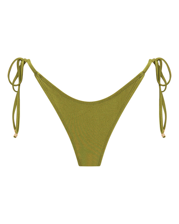 Tally String Bikini Bottoms - Olive - White Sands